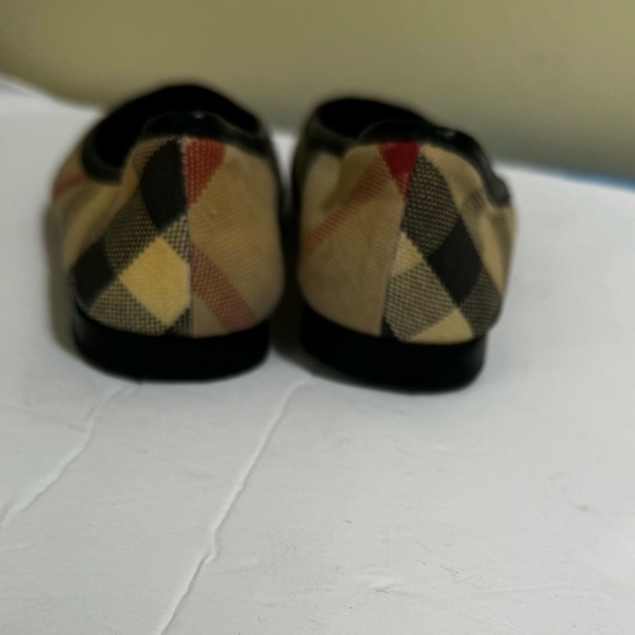 Burberry Adelle Nova Check Ballet Flats Shoes Leather Girls Cotton Logo Plaid 12 - Picture 8 of 16